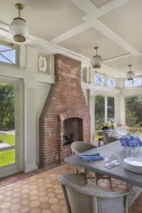 Screed Porch Fireplace