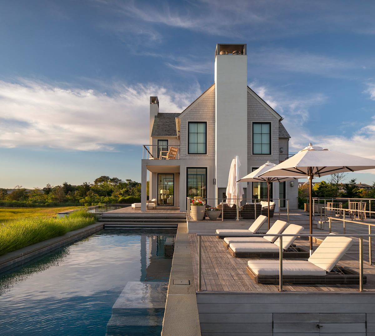 Custom built home and pool in the Hamptons